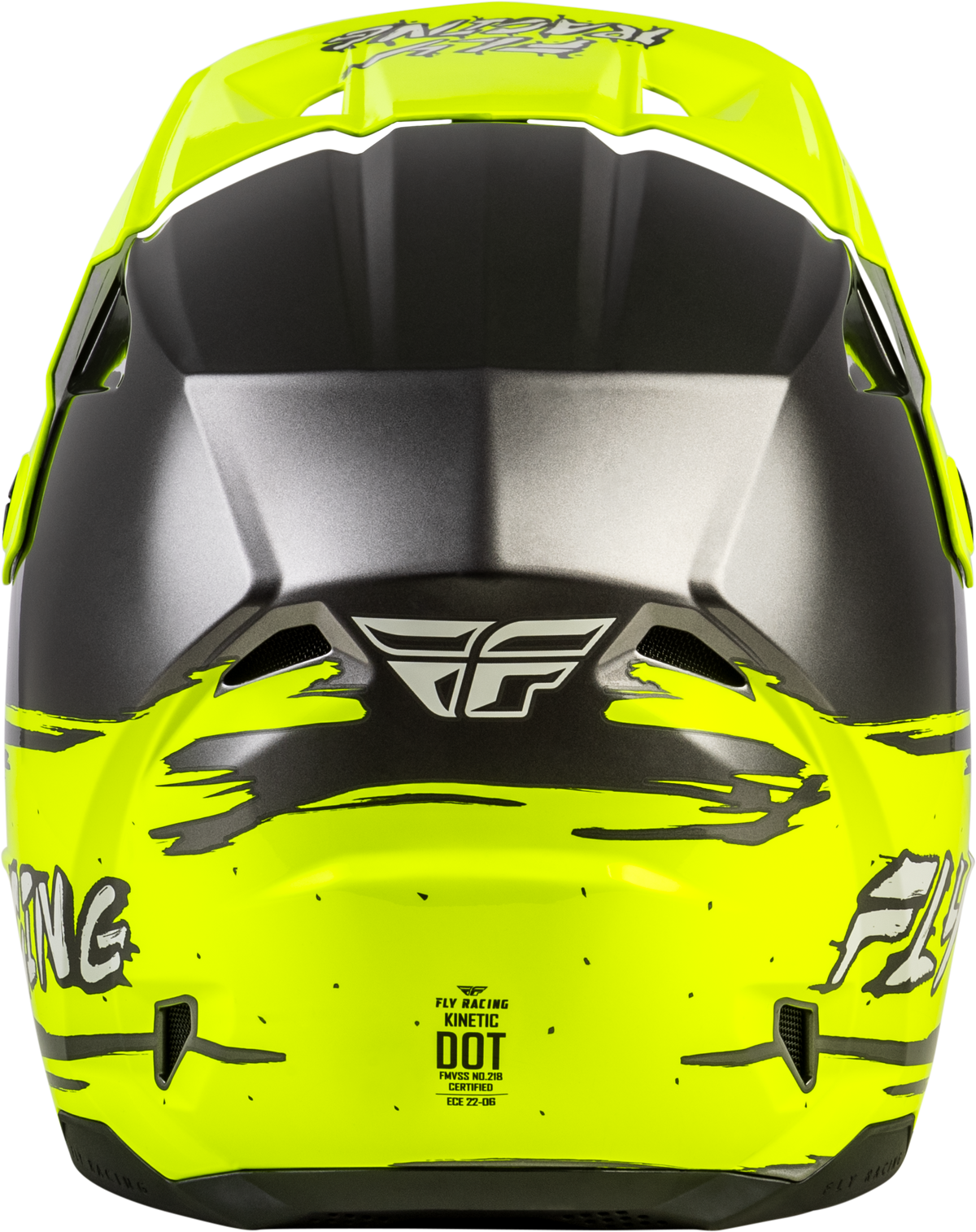 Fly Racing Youth Kinetic Surge Helmet - Grey/Hi-Vis Yellow
