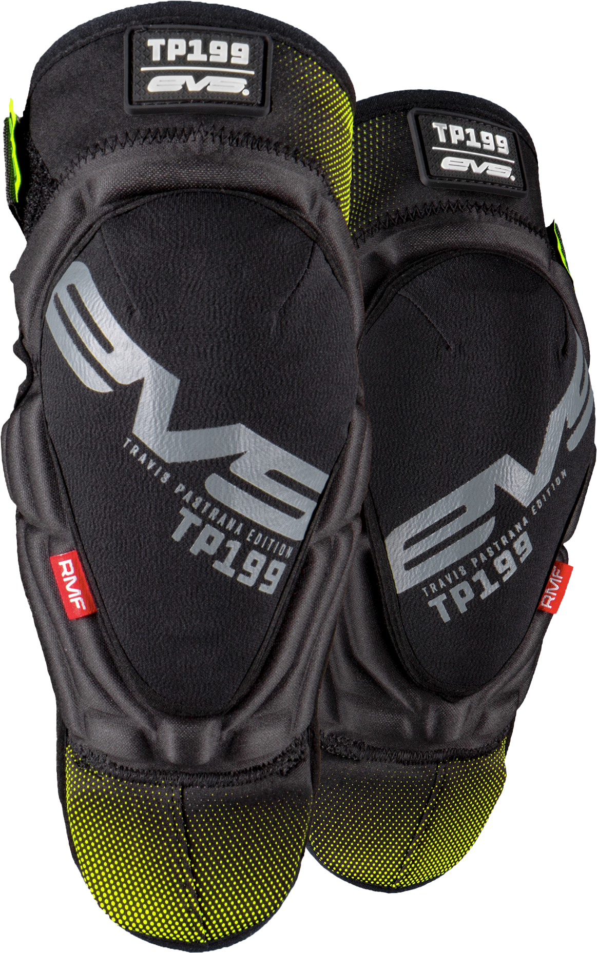 EVS Youth Tp199 Knee Guards - Black/Hi-Vis-2
