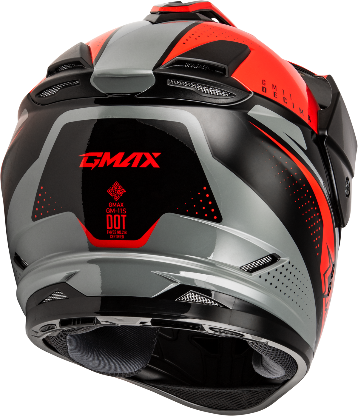 GMAX GM-11 Decima Helmet Black/Red/Grey