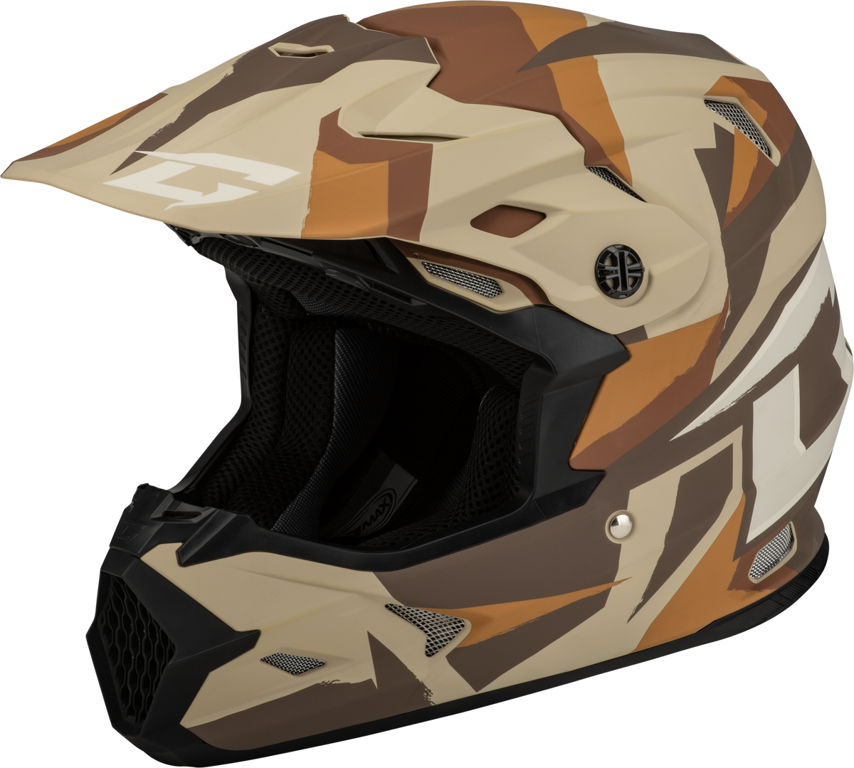 GMAX MX-96 Splinter Helmet Matte Brown/Tan/White