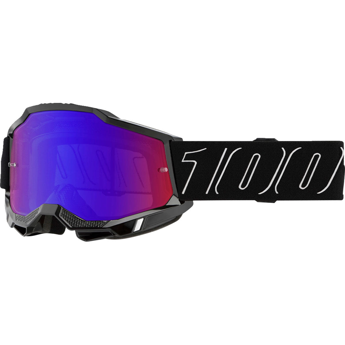 100% Accuri 2 Goggles CLOSEOUT Blackline / Red/Blue Mirror Lens