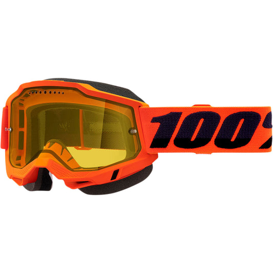 100% Accuri 2 Snow Goggles CLOSEOUT Neon Orange / Yellow Lens