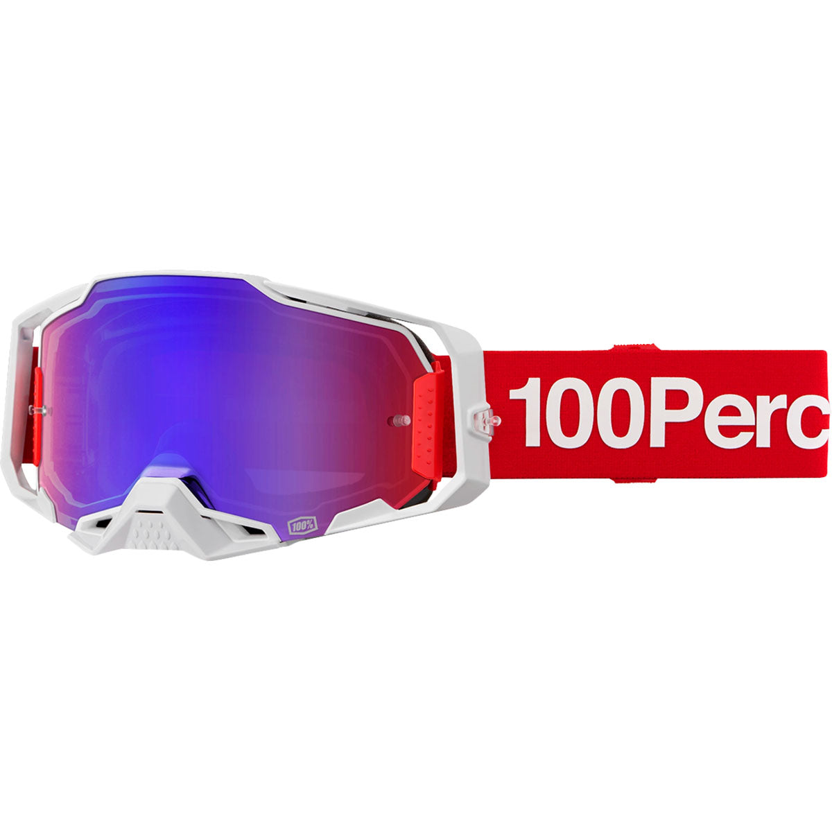 100% Armega Goggles CLOSEOUT Corbin / Red/Blue Mirror Lens