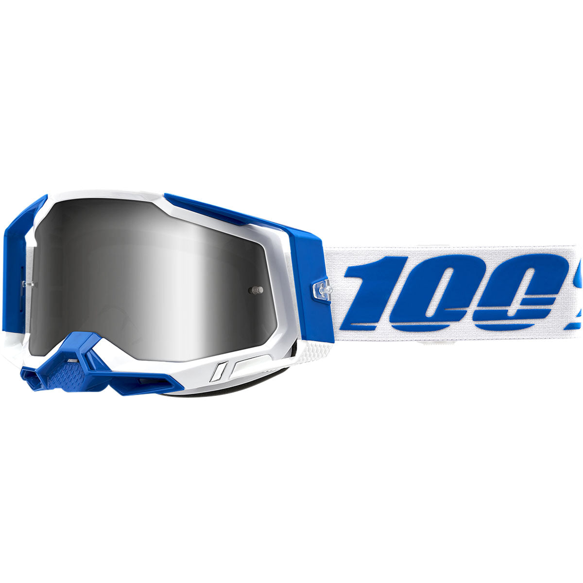 100% Racecraft 2 Goggles CLOSEOUT Isola / Flash Silver Lens