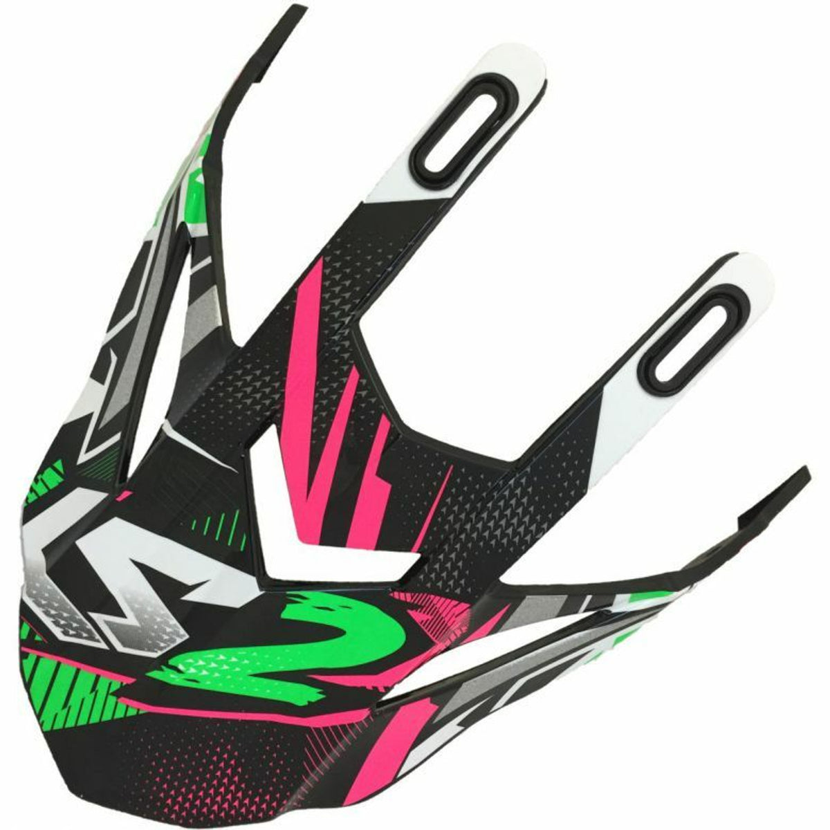 LS2 Fast/Fast Mini Helmet Replacement Visor Peak - Strong Green/Pink