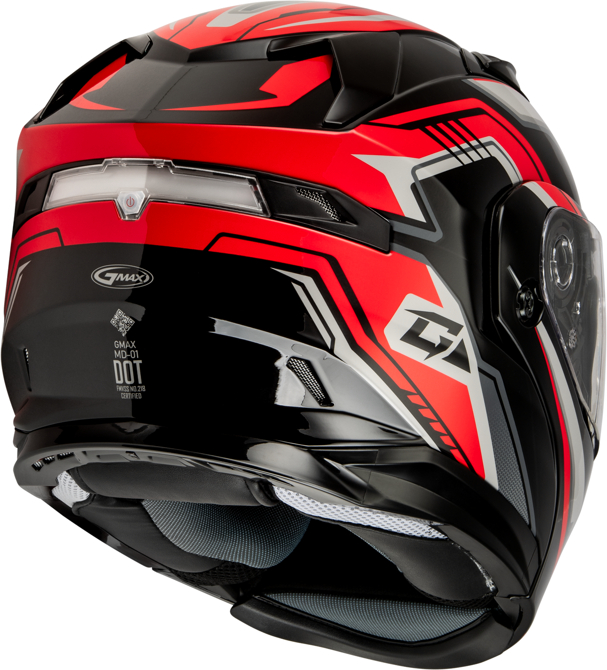 GMAX MD-01S Transistor Snow Helmet Black/Red