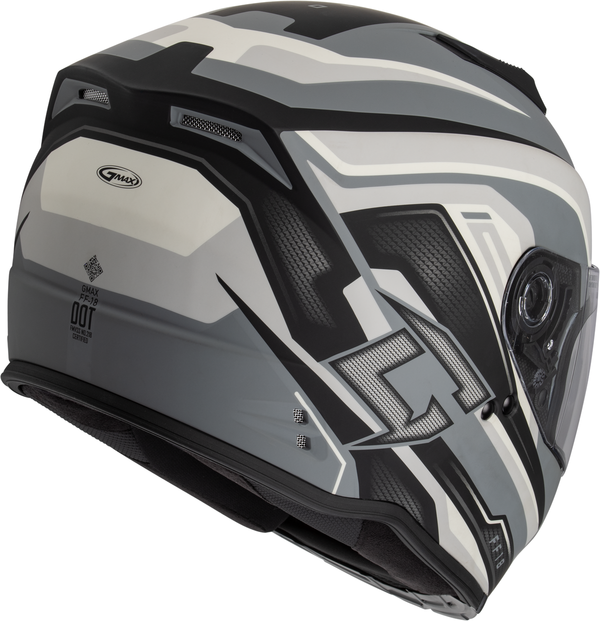 GMAX FF-18 Drift Helmet (2024) Matte Grey/Silver/Black