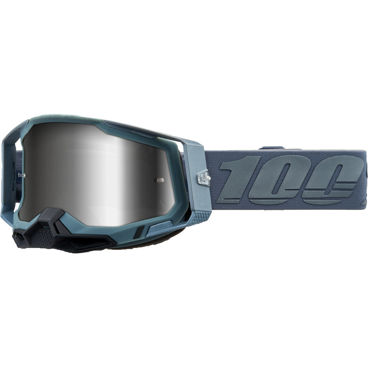 100% Racecraft 2 Goggles CLOSEOUT Battleship / Mirror Silver Lens