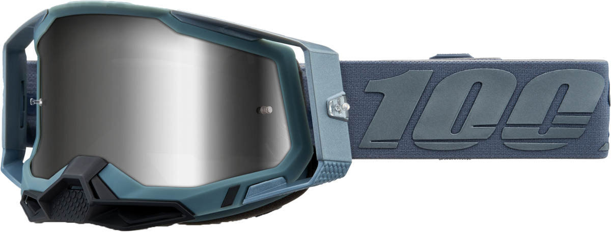 100% Racecraft 2 Goggles CLOSEOUT Battleship / Mirror Silver Lens