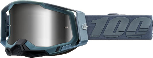 100% Racecraft 2 Goggles CLOSEOUT Battleship / Mirror Silver Lens