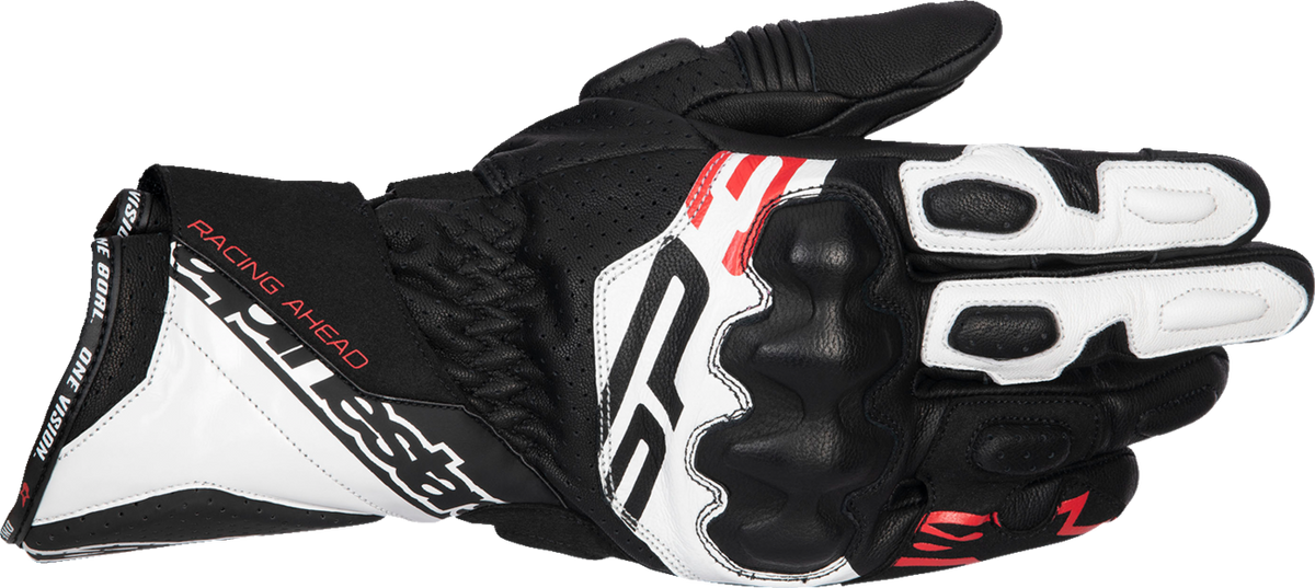 Alpinestars SP-3 Gloves - Black/White/Fluo Red