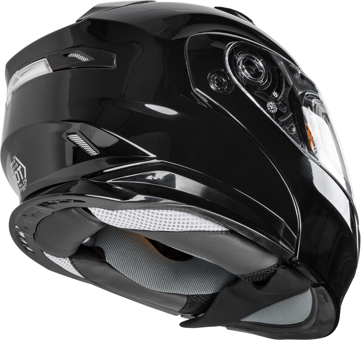 GMAX MD-01S Modular Snow Helmet Solid w/Quick Release Buckle Dual Shield Black