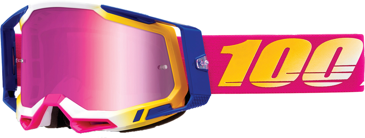 100% Racecraft 2 Goggles Mission / Mirror Pink Lens