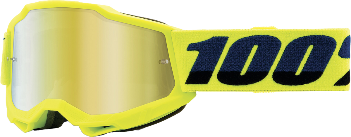 100% Accuri 2 Junior Goggles CLOSEOUT Fluo Yellow / Mirror Gold Lens