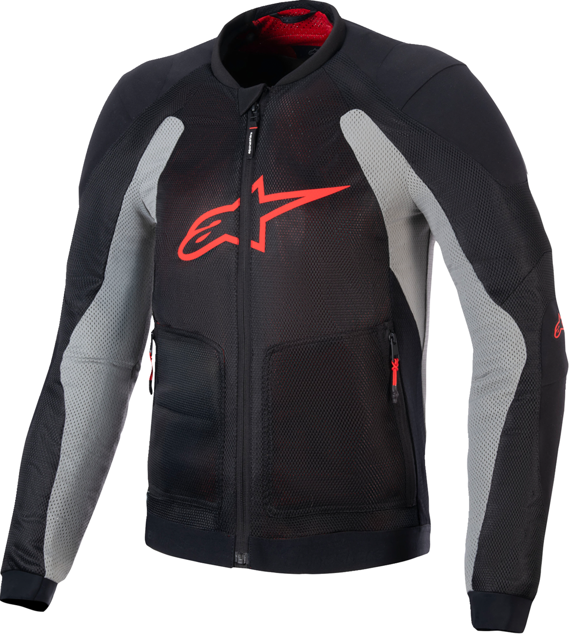 Alpinestars Troop-Air Jacket - Black/Ash Gray/Bright Red