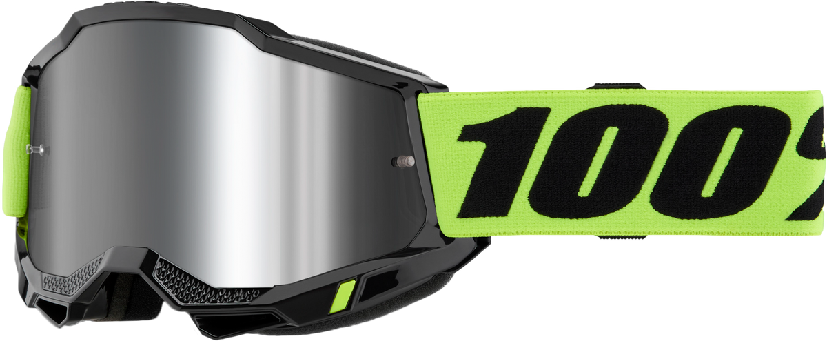 100% Accuri 2 Goggles Neon Yellow / Mirror Silver Lens