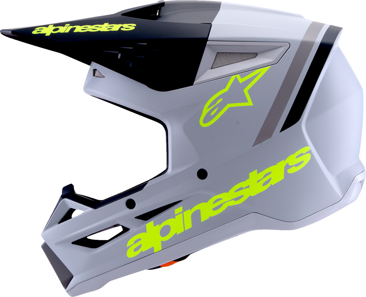 Alpinestars SM3 Radium Helmet Matte Gray/Black/Yellow Fluo