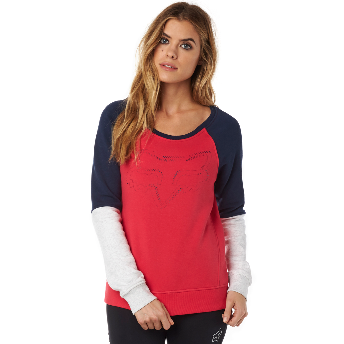Fox Racing Projected Pull-Over Crewneck Sweater CLOSEOUT - Bright Roase