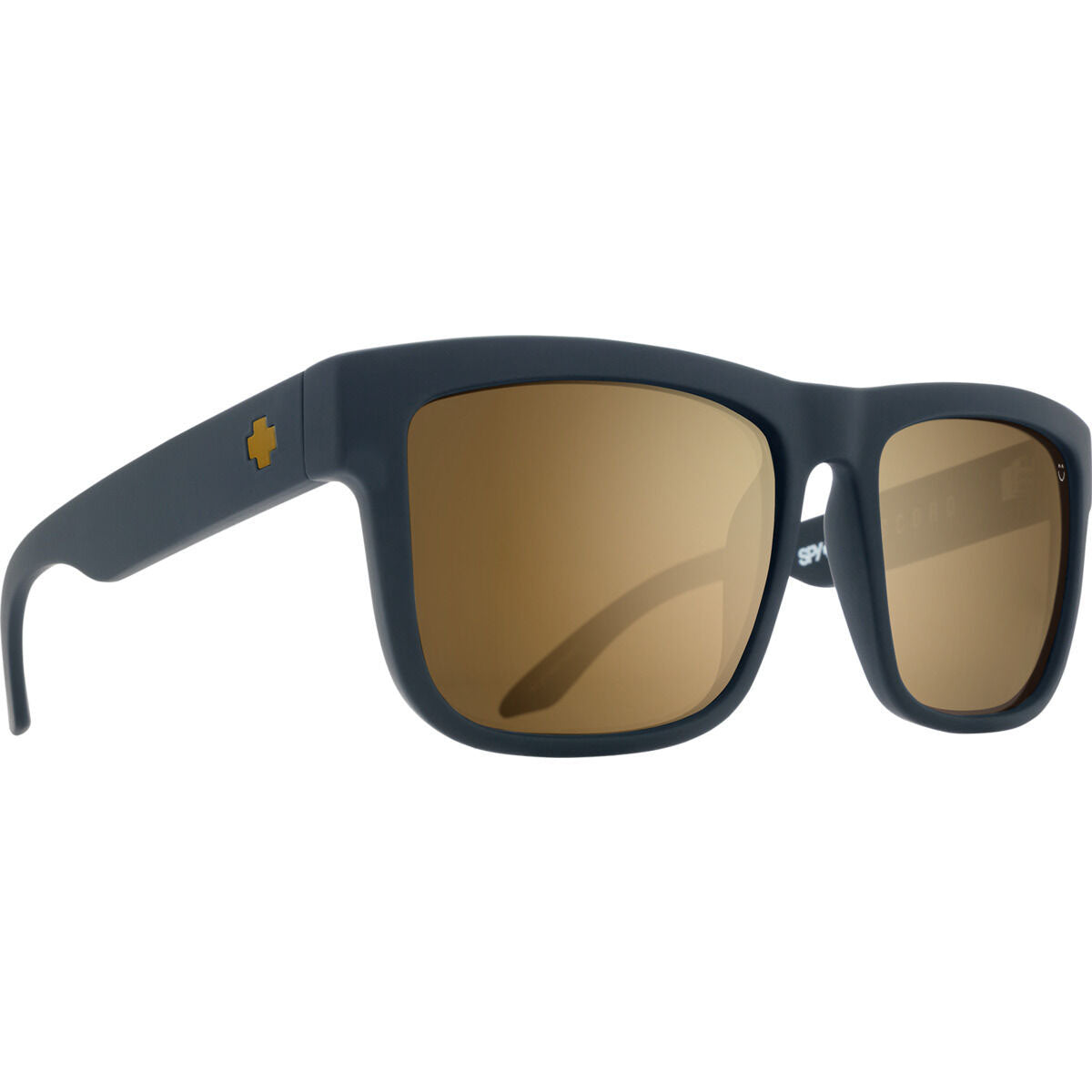 Spy Discord Low Bridge Sunglasses - Soft Matte Black/Happy Bronze Gold Mirror