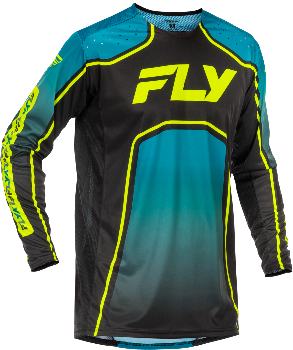 Fly Racing Youth Rayce Bicycle Jersey - Teal/Black/Lime