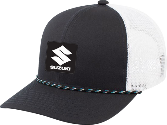 Facotry Effex Suzuki Explorer Braided Snapback Hat - Dark Navy Blue/White