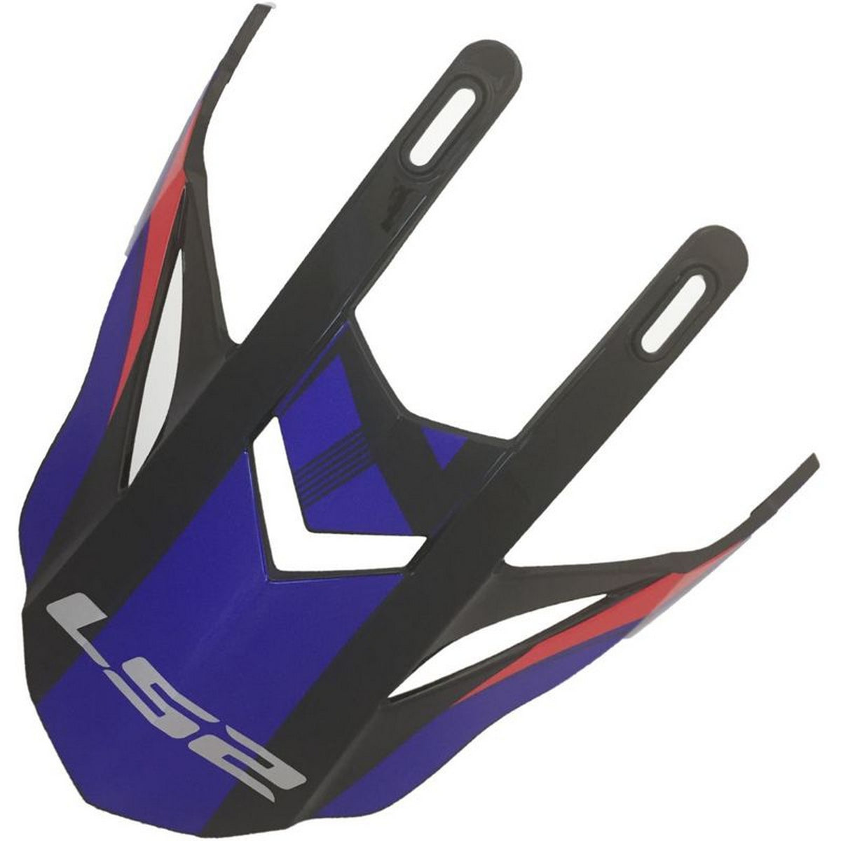 LS2 Fast/Fast Mini Helmet Replacement Visor Peak - Race Blue