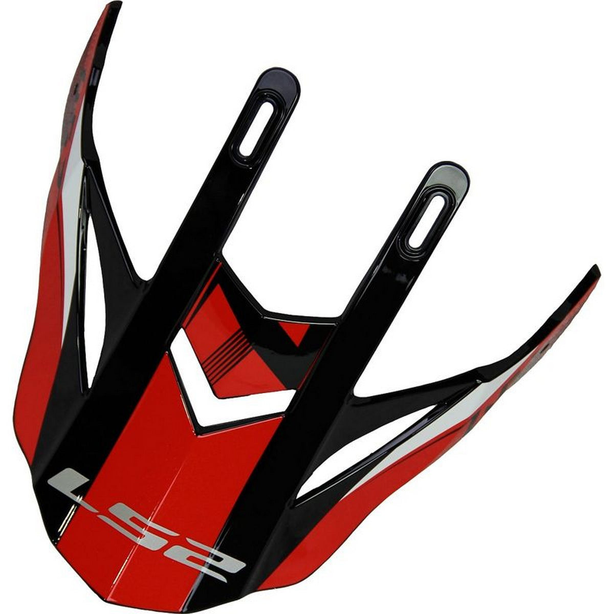 LS2 Fast/Fast Mini Helmet Replacement Visor Peak - Race Red