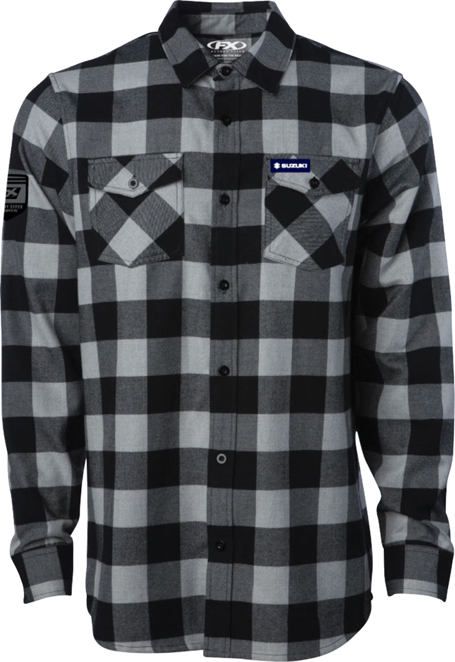 Facotry Effex Suzuki Explorer Flannel Shirt - Gray/Black
