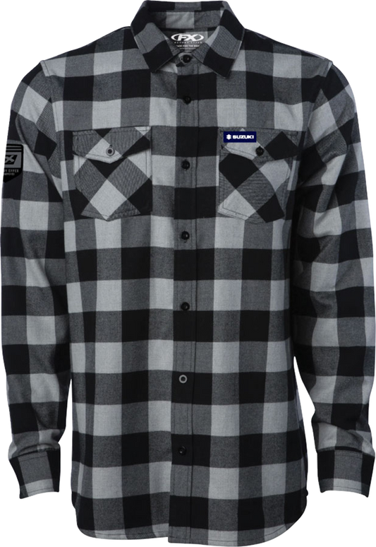 Facotry Effex Suzuki Explorer Flannel Shirt - Gray/Black