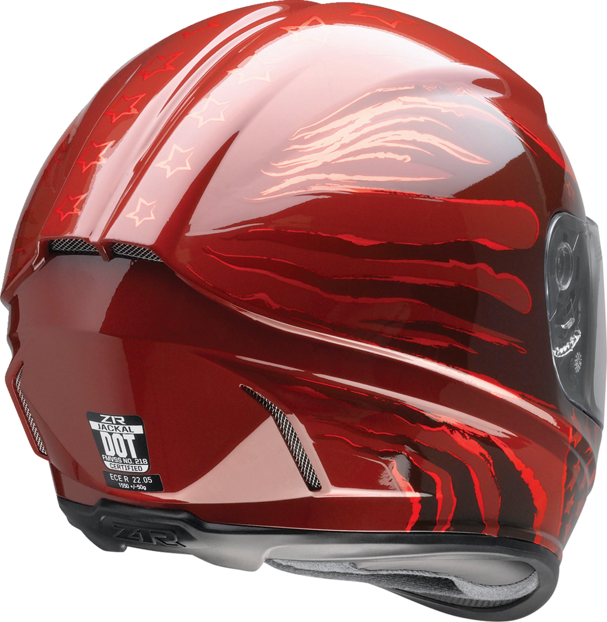 Z1R Jackal Patriot Helmet - Red