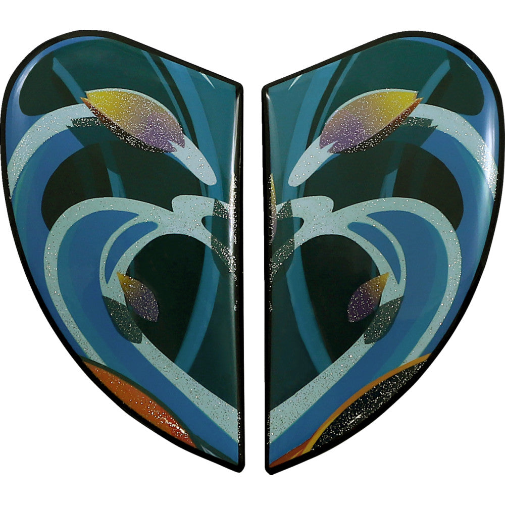 Icon Airframe Pro Helmet Side Plates - Koi Blue