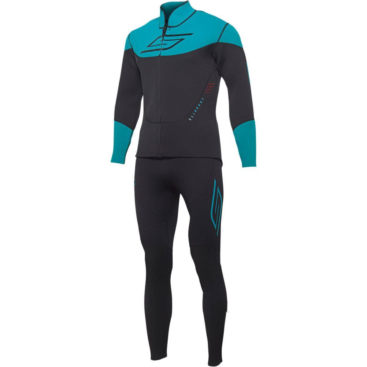 Slippery Breaker Wetsuit & Jacket - Black/Aqua