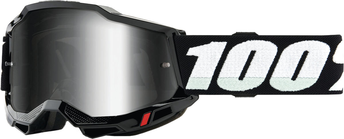 100% Accuri 2 Junior Goggles CLOSEOUT Black / Mirror Silver Lens