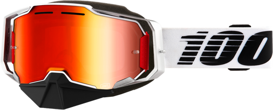 100% Armega Snowmobile Goggles Lightsaber / Mirror Red Lens