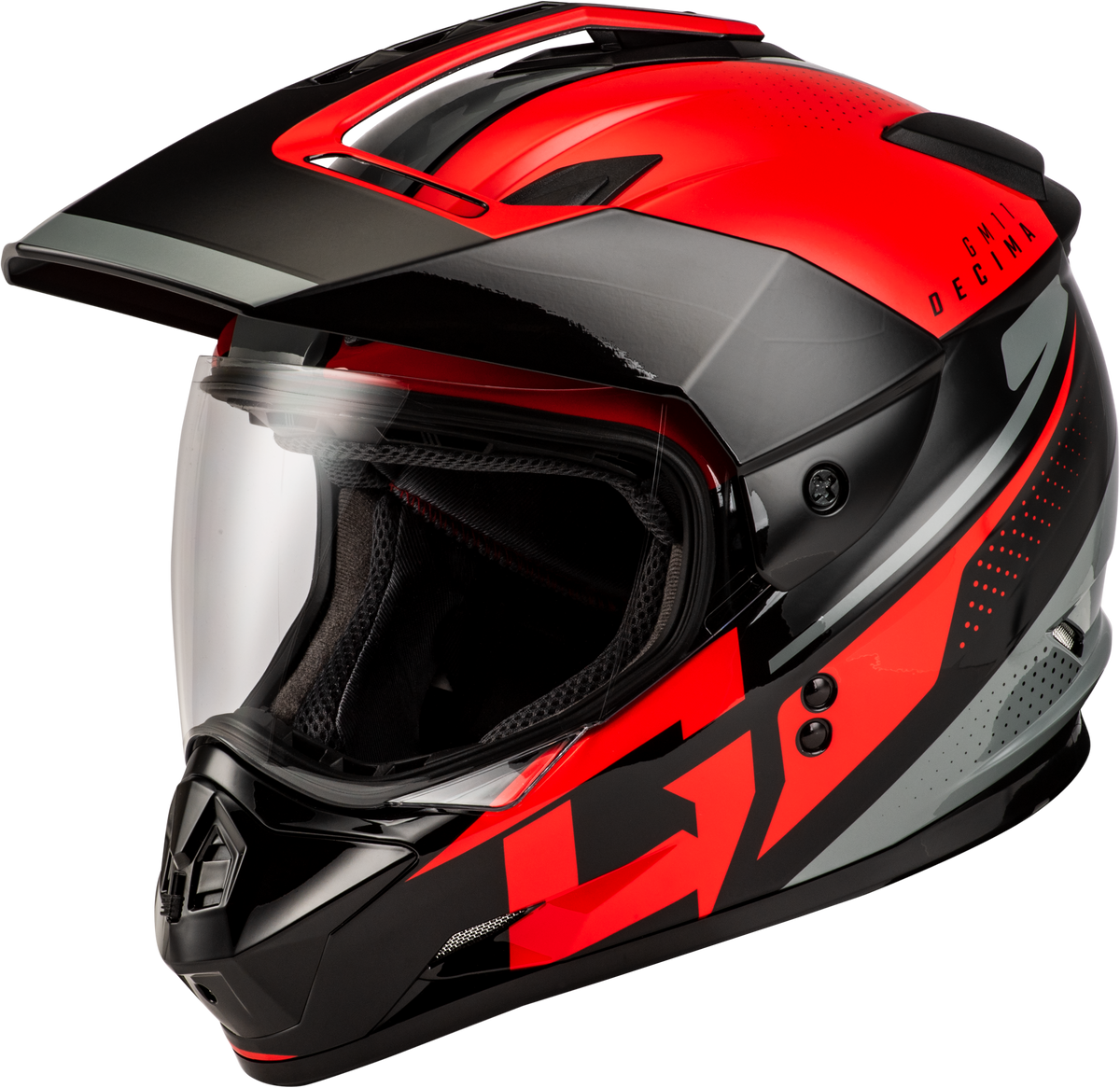 GMAX GM-11 Decima Helmet CLOSEOUT Black/Red/Grey