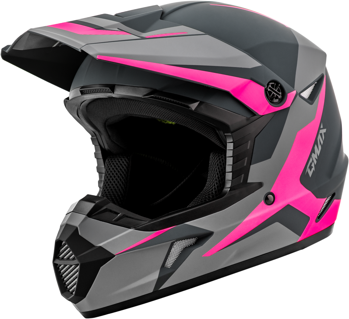 GMAX Youth MX-46Y Cyclus Helmet Grey/Pink