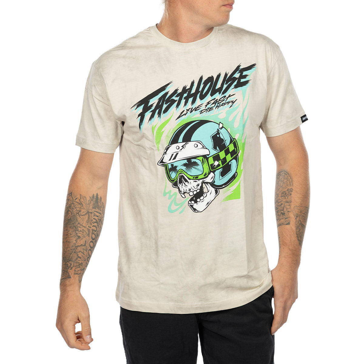 Fasthouse Destroyer Tee - Cloud Crystal Wash
