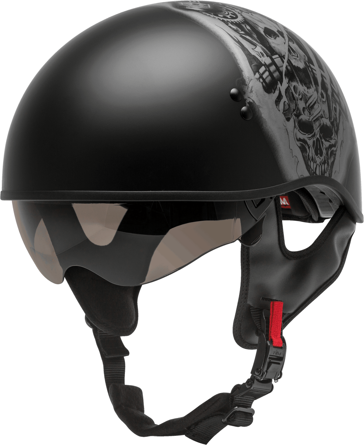 GMAX HH-65 Naked Tormentor Helmet Matte Black/Silver