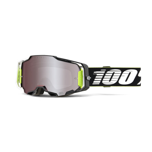 100% Armega Hiper Goggles CLOSEOUT Racr / Mirror Silver Lens