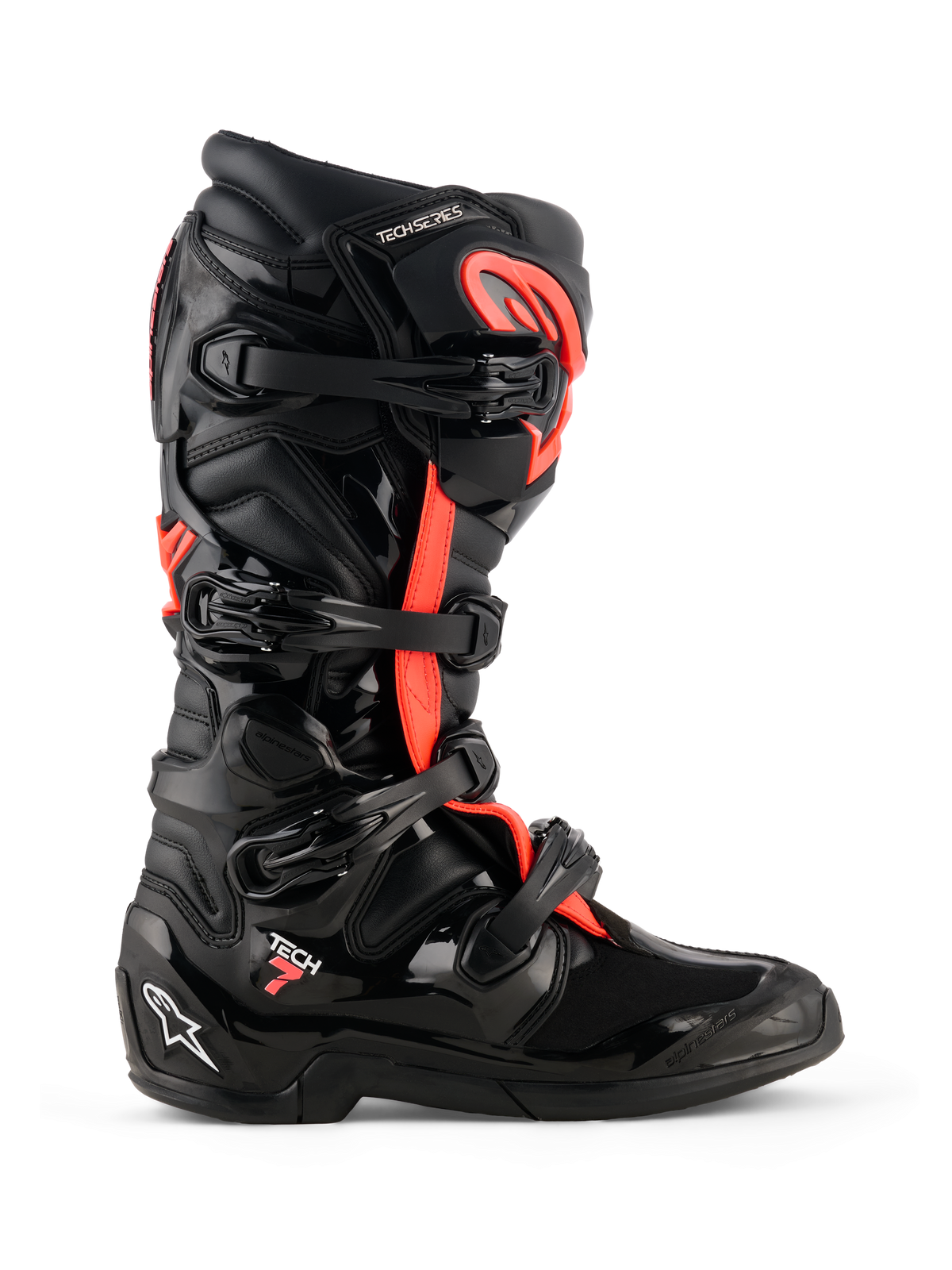 Alpinestars Tech 7 Boots - Black/Red Fluo
