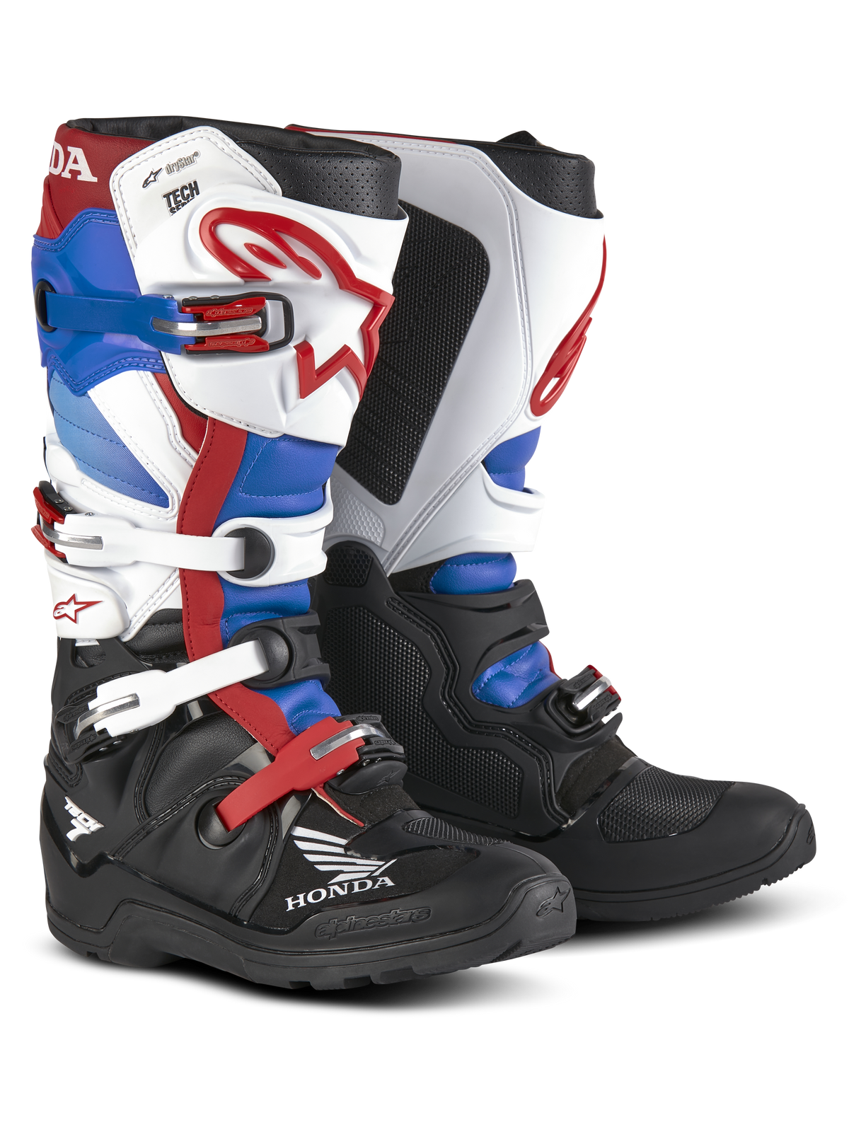 Alpinestars Honda Tech 7 Enduro Drystar Boots - Black/White/Blue/Bright Red