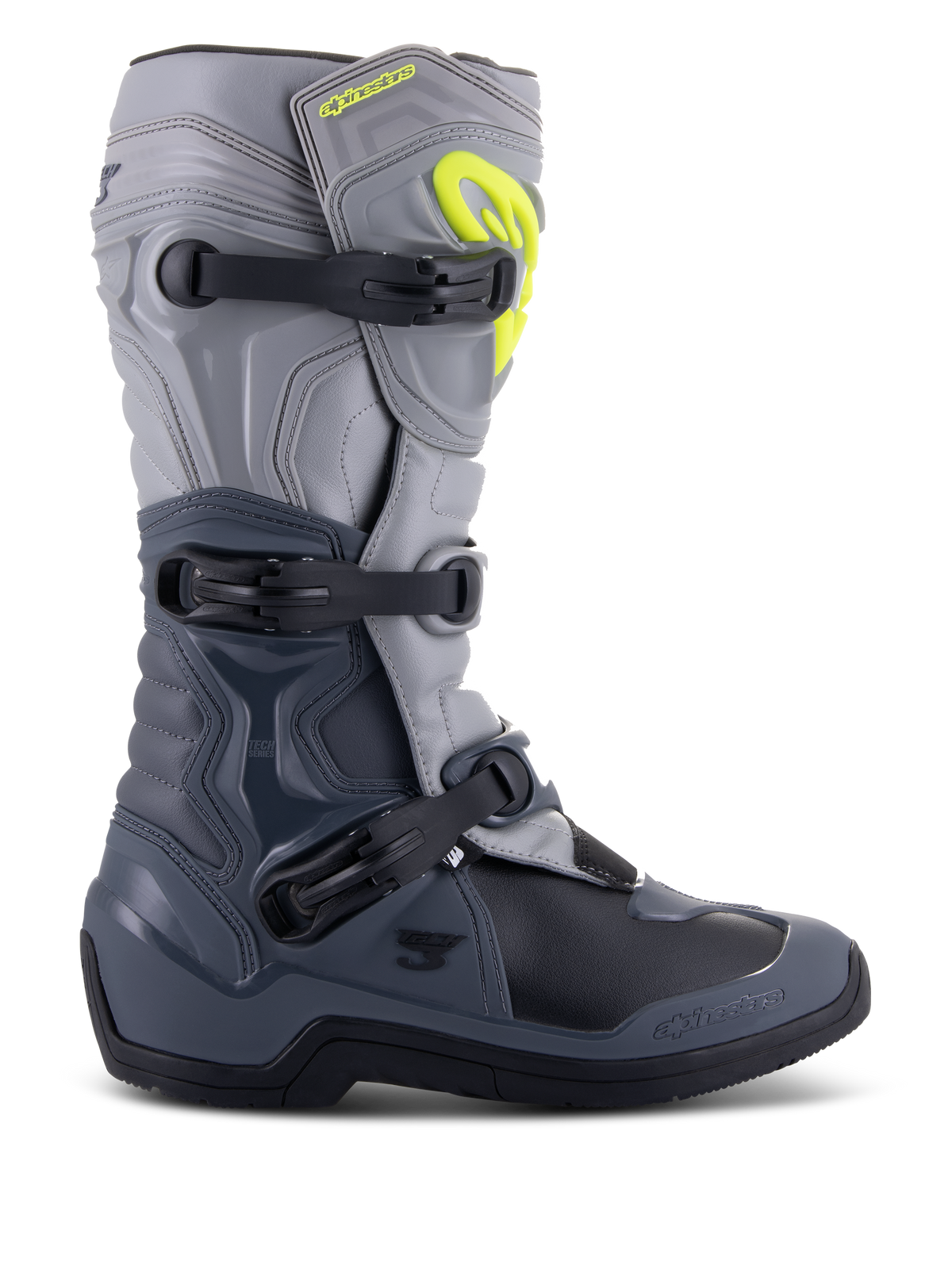 Alpinestars Tech 3 Boots - Dark Gray/Light Gray/Black