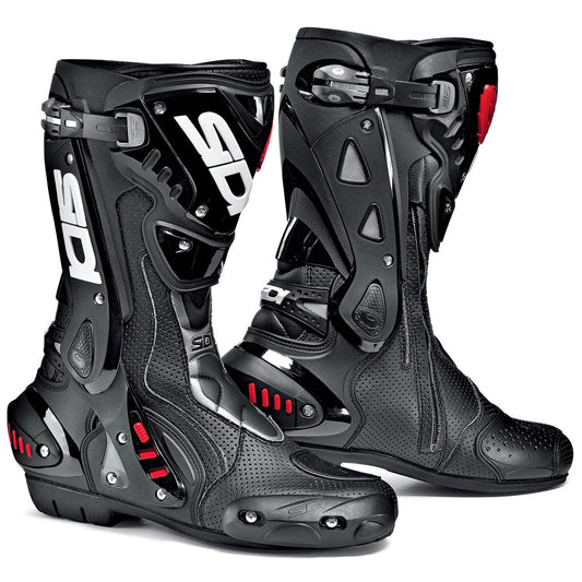 Sidi St Air Street Motorcycle Boots - Black/Black