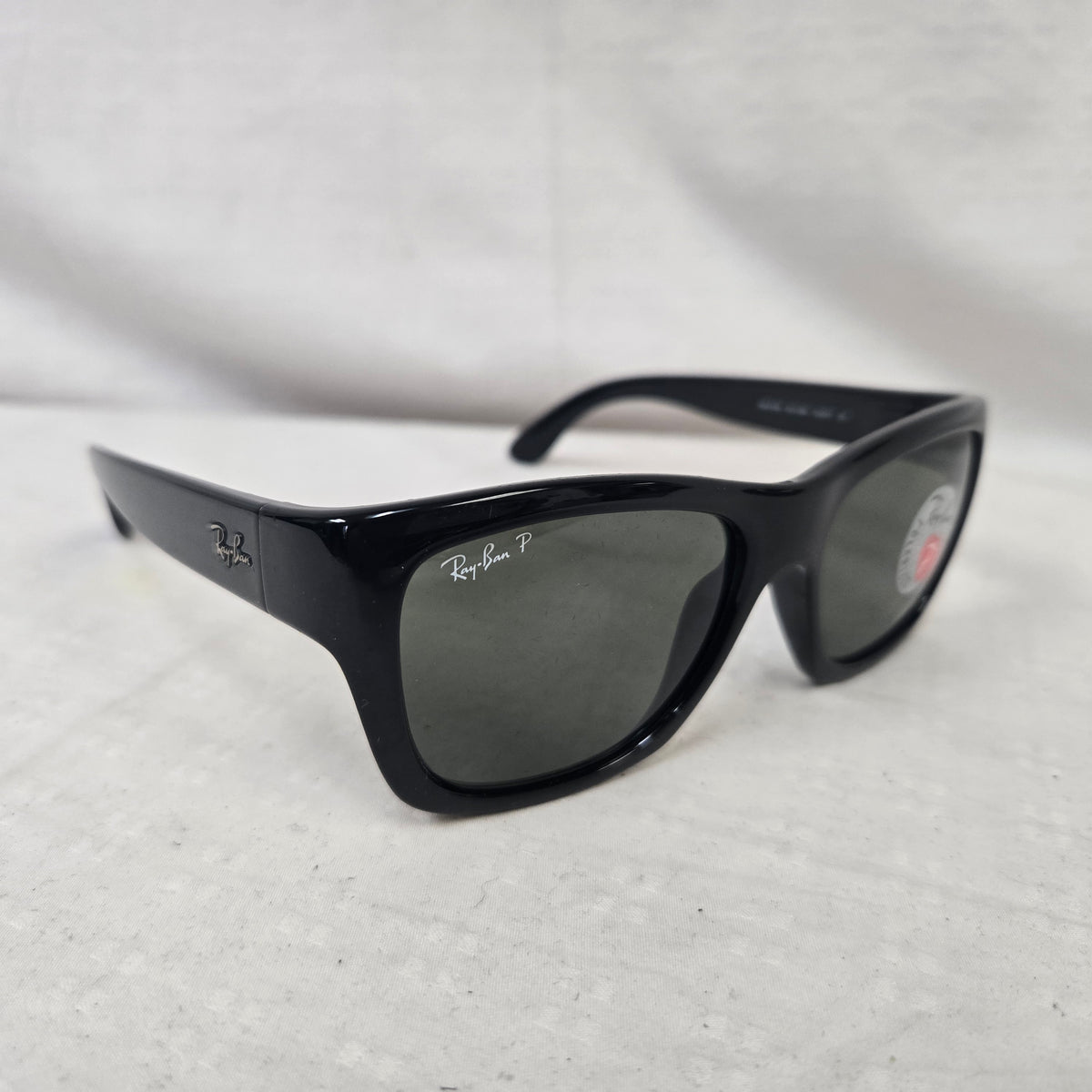 Ray Ban Sunglasses in Polished Black and Green Polarized Lens RB4194-02 5317