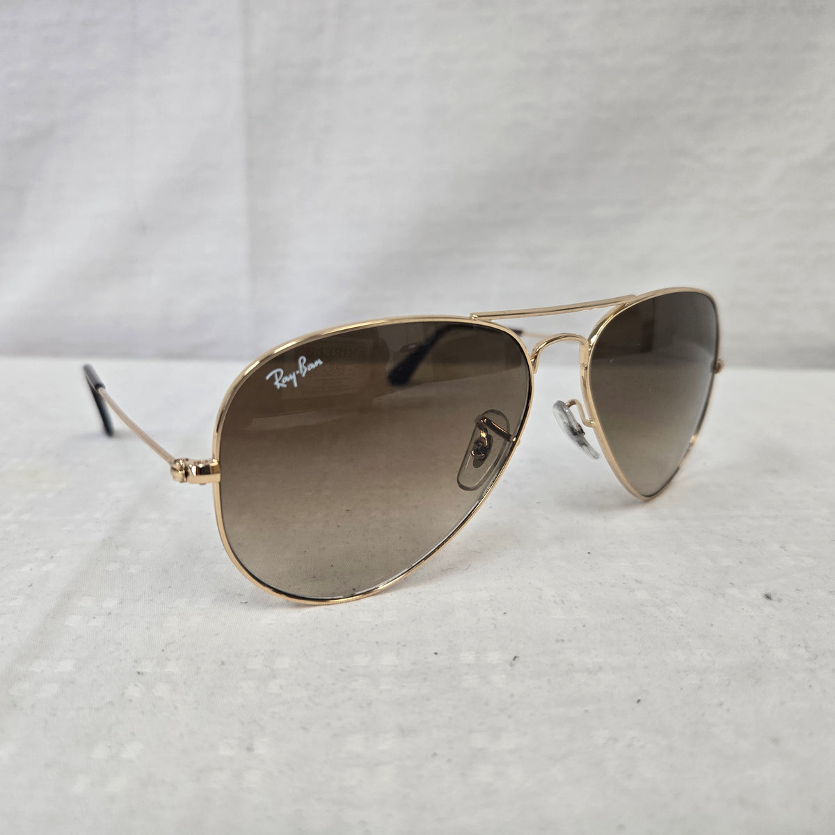 Ray Ban Aviator Large Metal Sunglasses Arista/ Crystal Faded Brown RB3025