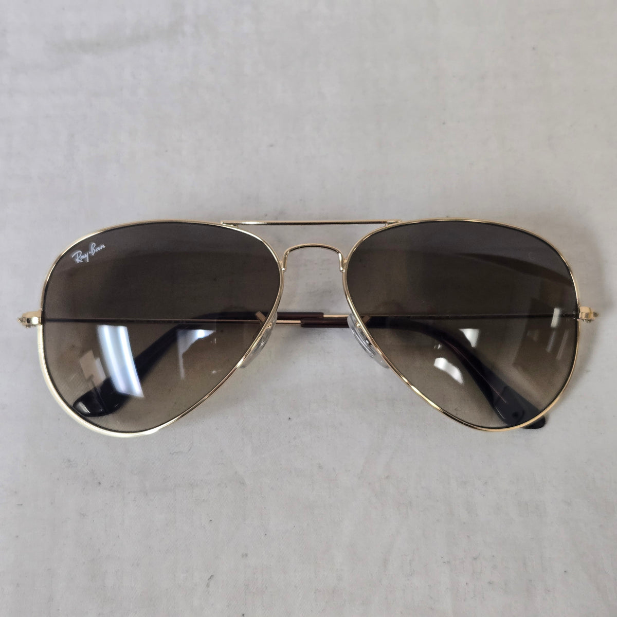 Ray Ban Aviator Large Metal Sunglasses Arista/ Crystal Faded Brown RB3025