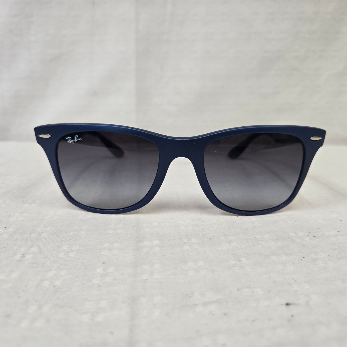 Ray Ban Liteforce Wayfarer Sunglasses Blue / Polarized Dark Grey Gradient Lens RB4195