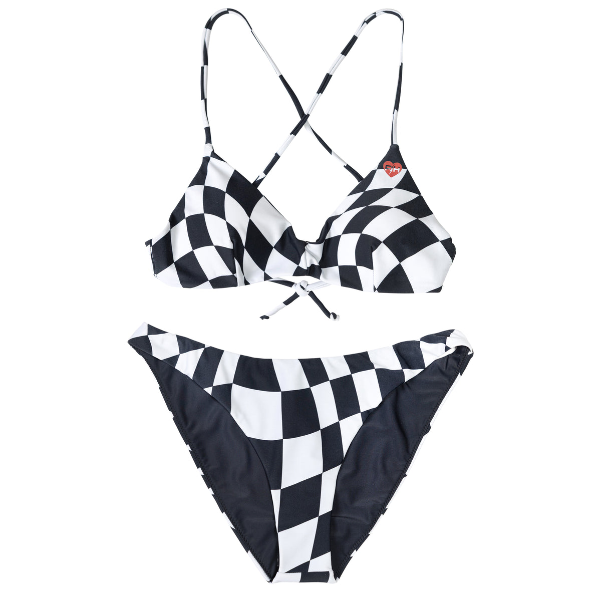 Fasthouse Womens Trip Swimsuits Bikini Set - Black/White