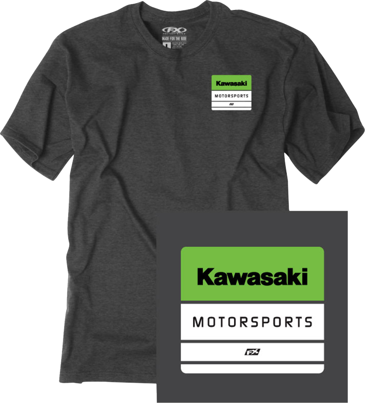 Facotry Effex Kawasaki Phase T-Shirt - Heather Charcoal