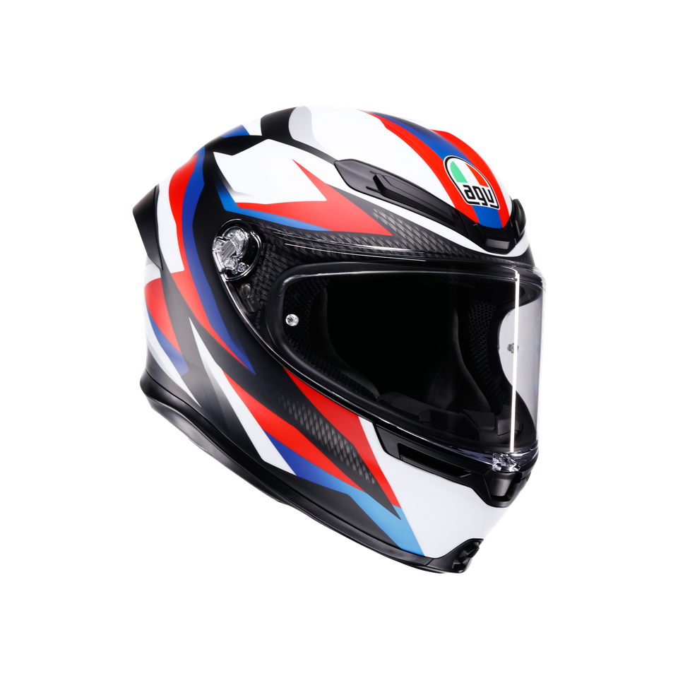 AGV K6 S Helmet - Timewarp - Matte Black/Red/Blue